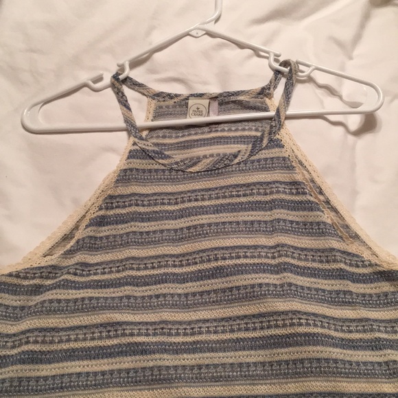 Blue and cream striped tank - Picture 2 of 7